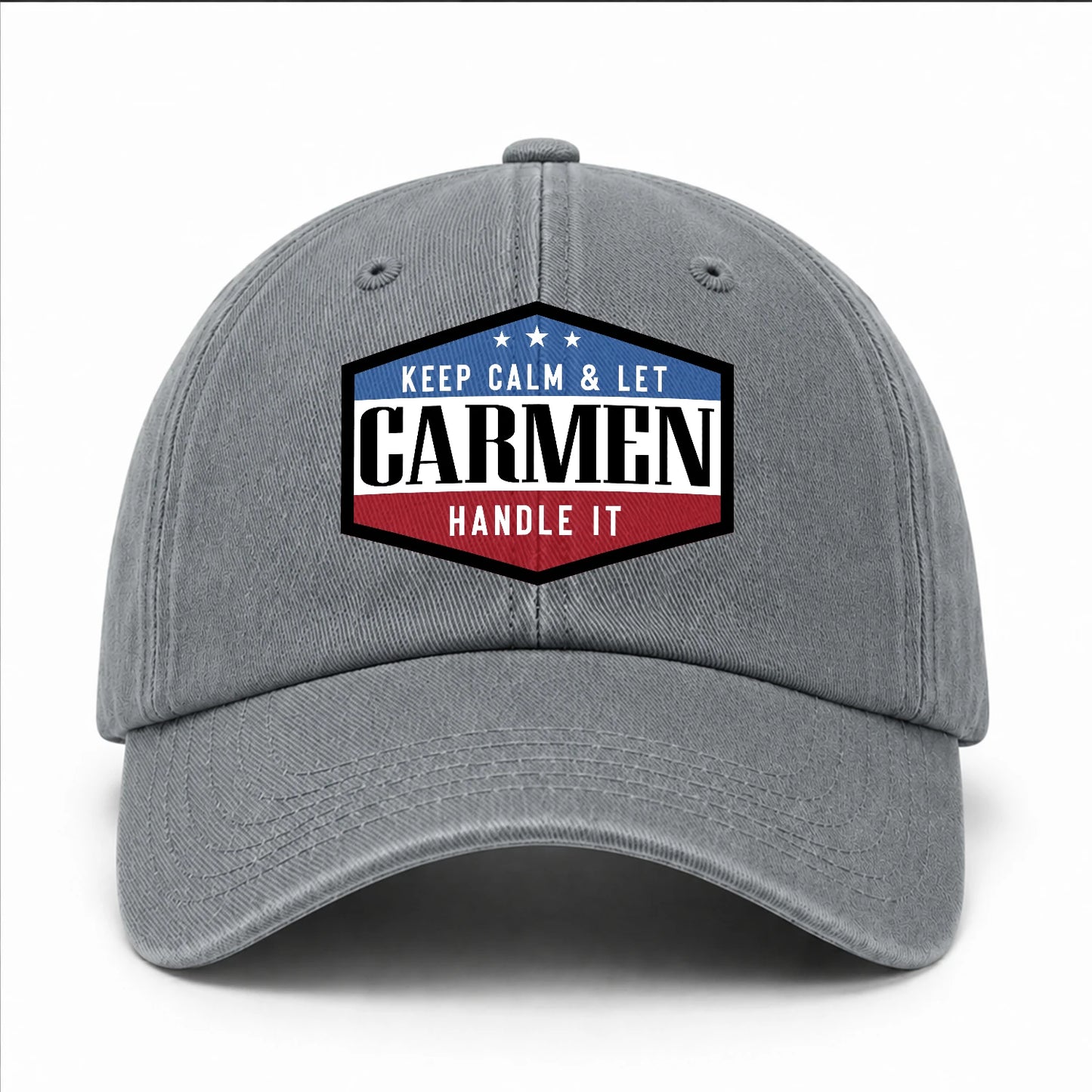 Keep Calm & Let Your Name Handle It Washed Cap CARMEN 13K1 C87PF