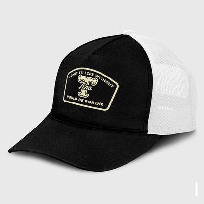Admit It Life Without Your Name Would Be Boring Black Mesh Cap TINA 13K1 C214PF
