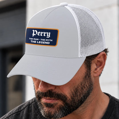 The Man The Myth The Legend Gray Mesh Cap PERRY 13K1 C204PF