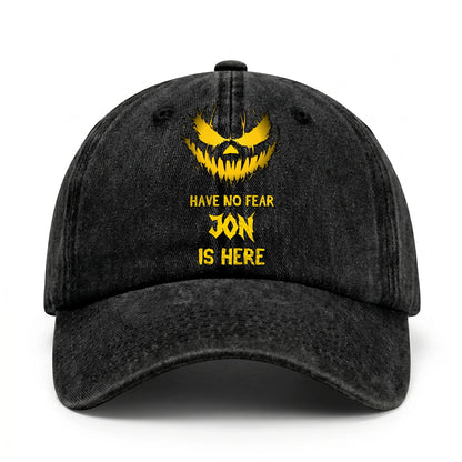 Have No Fear Your Name Is Here Jack O' Lantern Washed Cap JON 13K1 C135PF