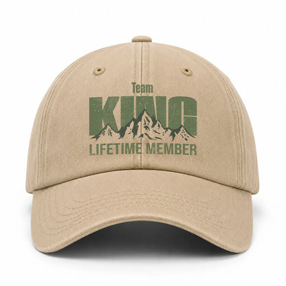 Team Your Name Lifetime Member Mountain Cap KING 13K1 C58PF