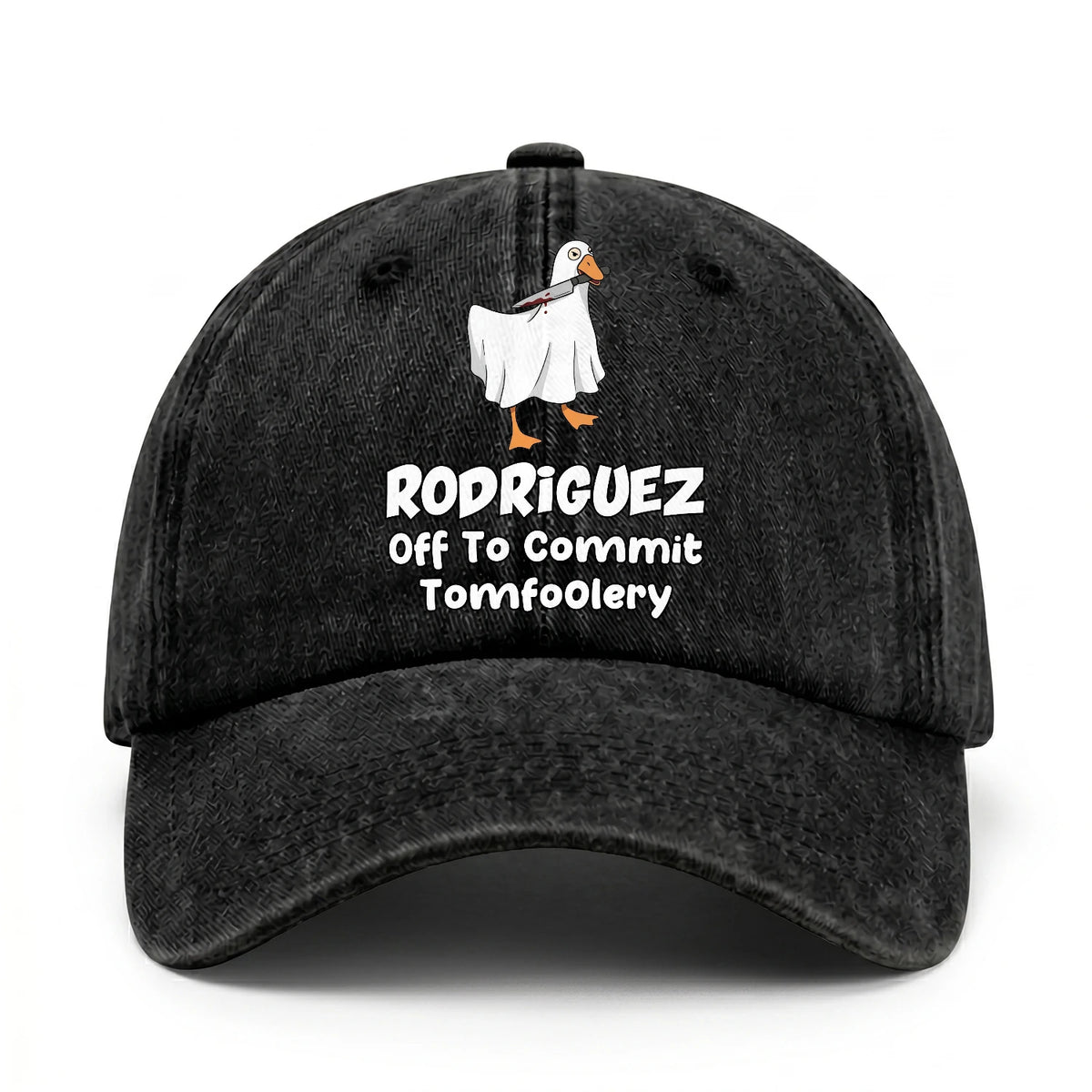 Off To Commit Tomfoolery Funny Goose Washed Cap RODRIGUEZ 13K1 C131PF