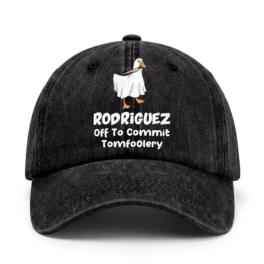 Off To Commit Tomfoolery Funny Goose Washed Cap RODRIGUEZ 13K1 C131PF