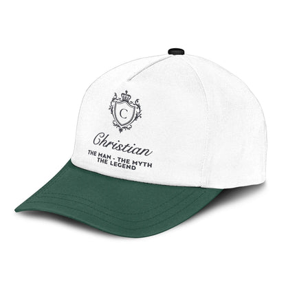 The Man The Myth The Legend Beautiful Green And White Cap CHRISTIAN 13K1 C171PF