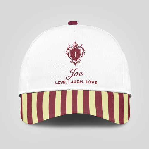 Live Laugh Love Burgundy And Yellow Cap JOE 13K1 C120PF