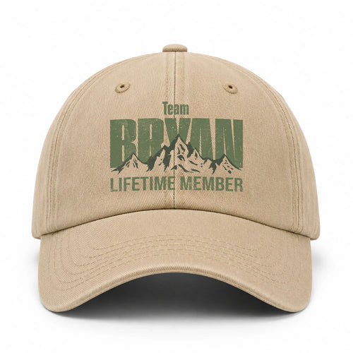 Team Your Name Lifetime Member Mountain Cap BRYAN 13K1 C58PF