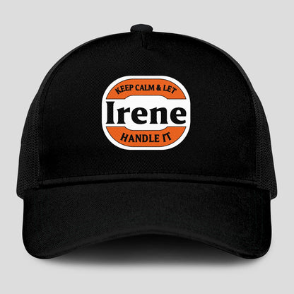 Keep Calm & Let Your Name Handle It Black Mesh Cap IRENE 13K1 C199PF