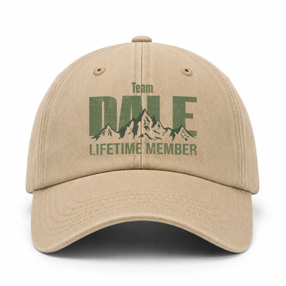 Team Your Name Lifetime Member Mountain Cap DALE 13K1 C58PF