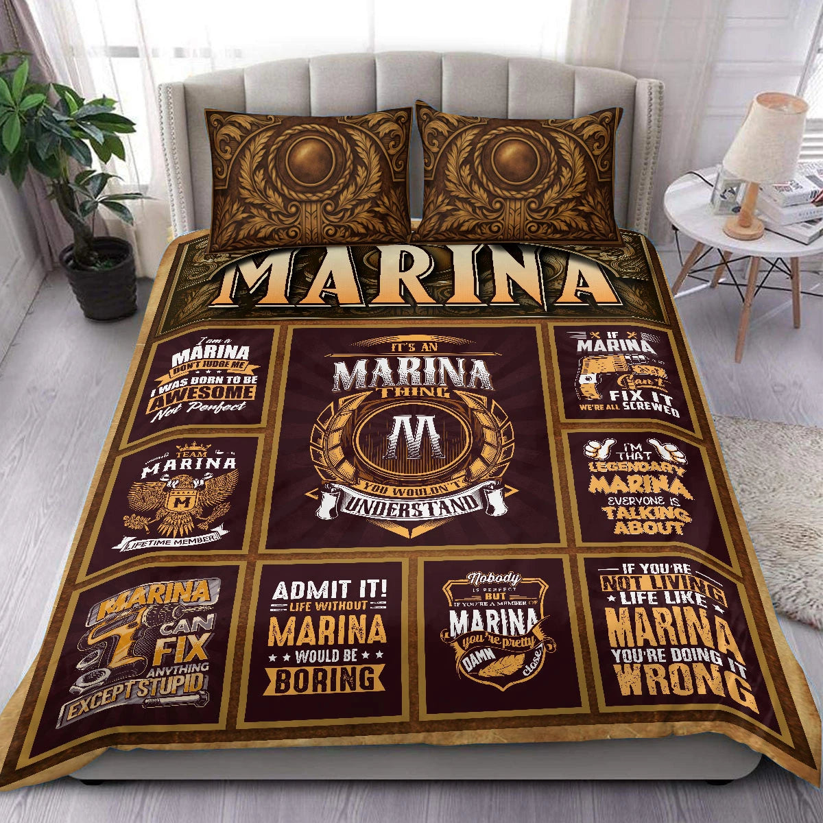 MARINA Limited Edition Personalized Bedding Set 13K1-BS3