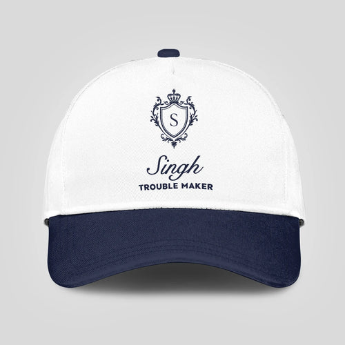 Trouble Maker Funny Blue And White Cap SINGH 13K1 C152PF