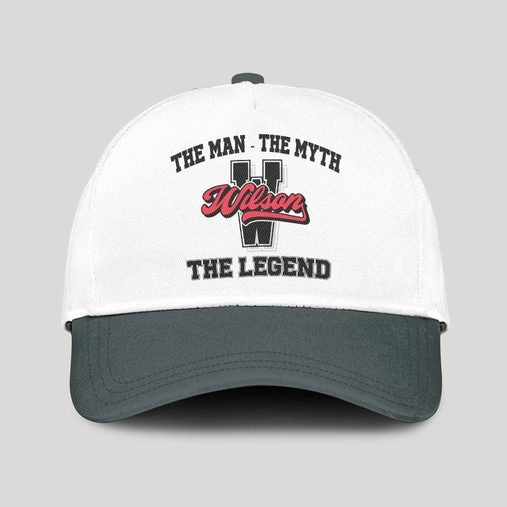 The Man The Myth The Legend Custom Initial Letter And Name Cap WILSON 13K1 C38PF