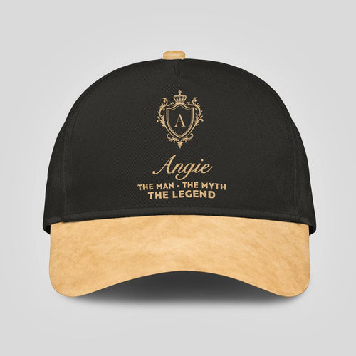 The Man The Myth The Legend Black And Champagne Gold Cap ANGIE 13K1 C94PF