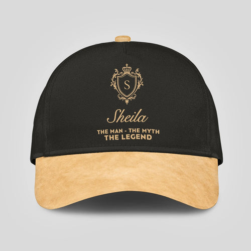 The Man The Myth The Legend Black And Champagne Gold Cap SHEILA 13K1 C94PF