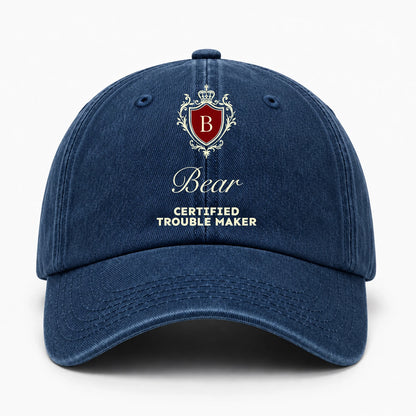Live Laugh Love Royal Blue Washed Cap BEAR 13K1 C176PF