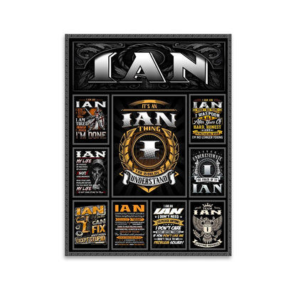 IAN Personalized Sponge Floor Mat – Custom Printed Home Decor 13K1-AR2
