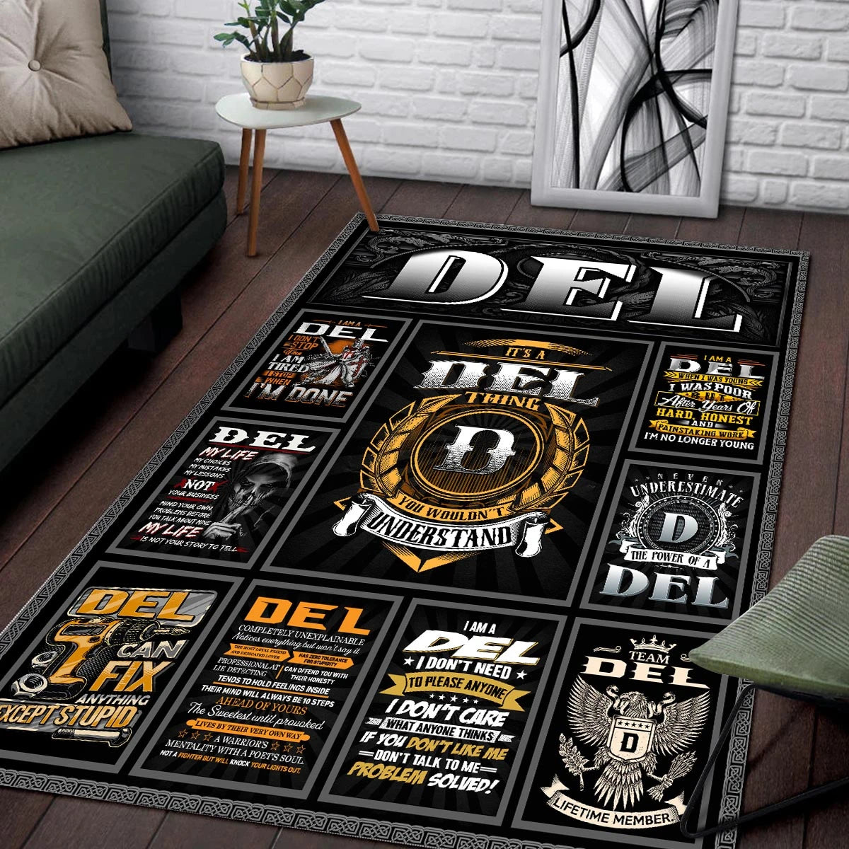 DEL Personalized Sponge Floor Mat – Custom Printed Home Decor 13K1-AR2