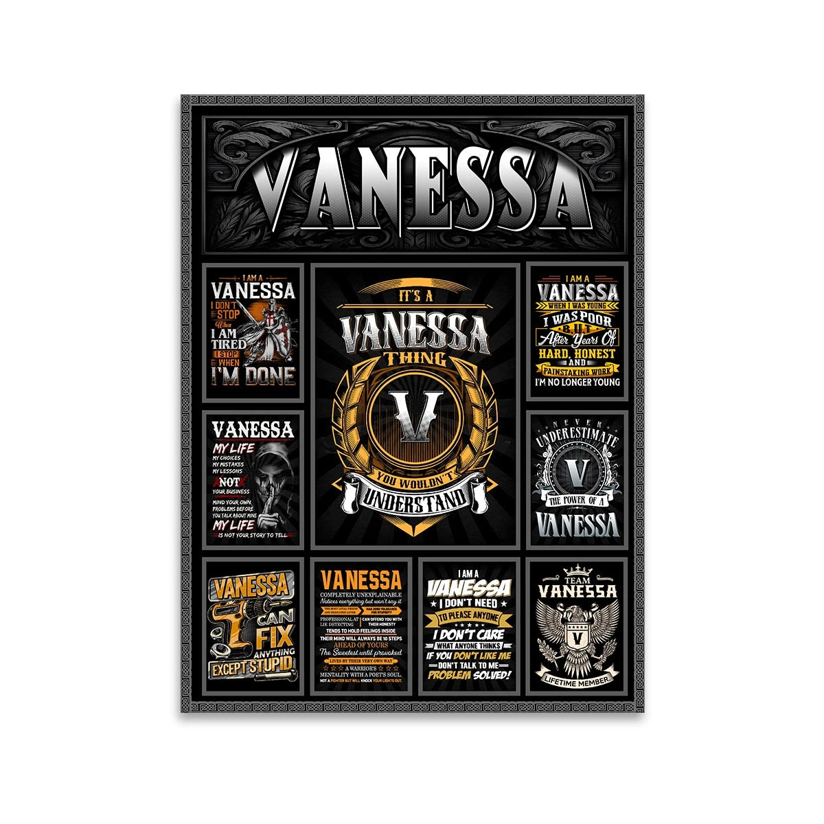 VANESSA Personalized Sponge Floor Mat – Custom Printed Home Decor 13K1-AR2