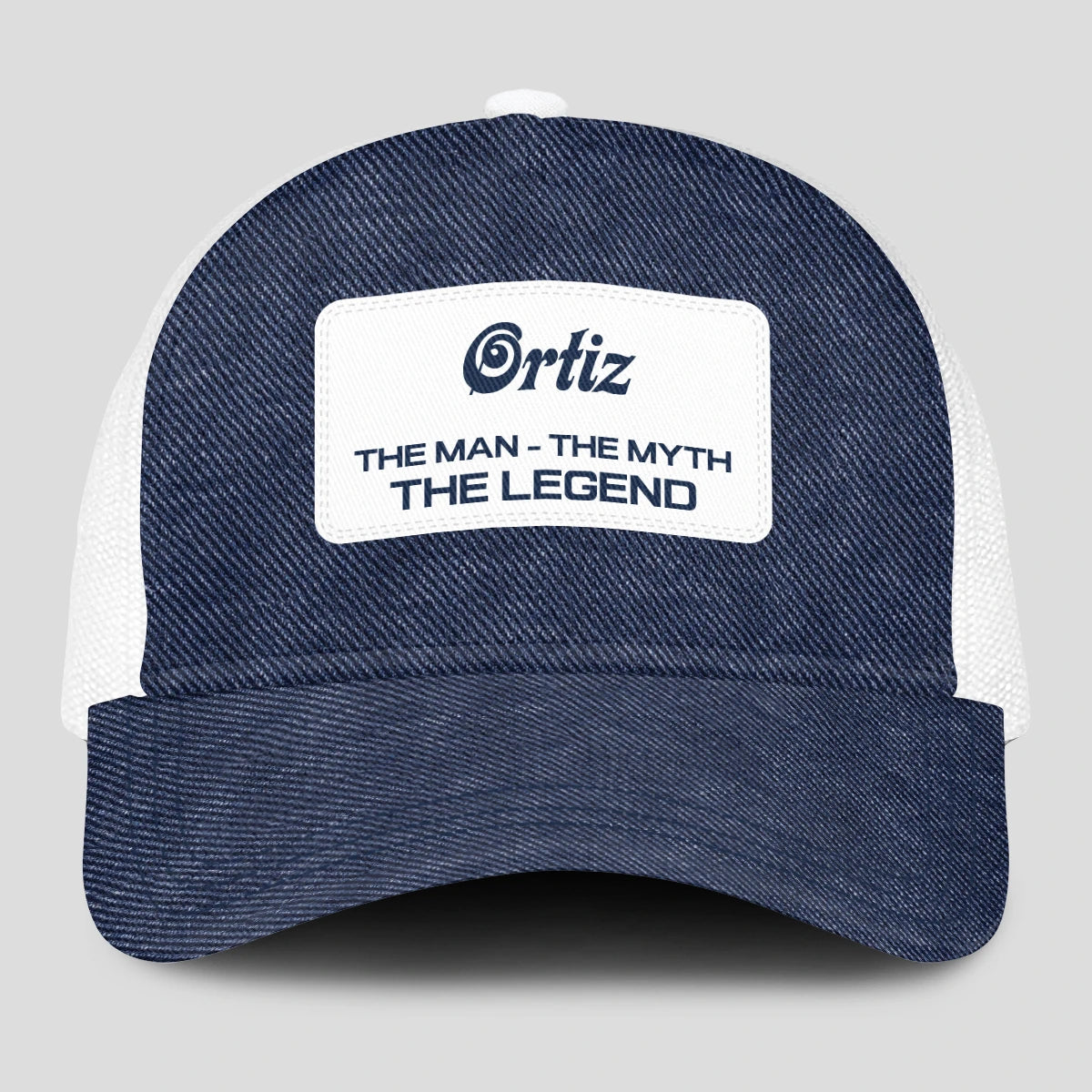 The Man The Myth The Legend Blue Denim Mesh Cap ORTIZ 13K1 C194PF