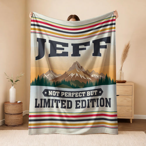 Not Perfect But Limited Edition Vintage Mountain Fleece Blanket JEFF 13K1 BK45
