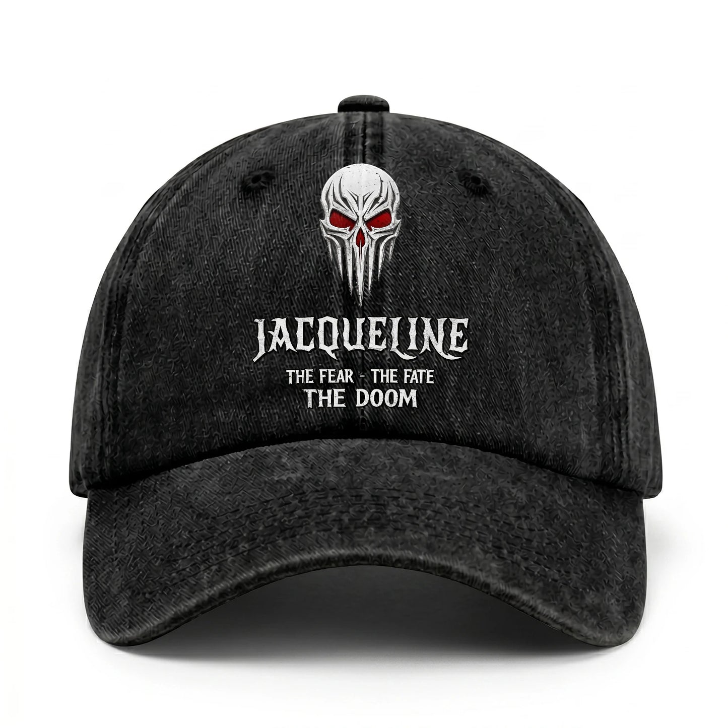 Your Name The Fear The Fate The Doom Skull Washed Cap JACQUELINE 13K1 C98PF