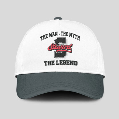 The Man The Myth The Legend Custom Initial Letter And Name Cap STEWART 13K1 C38PF