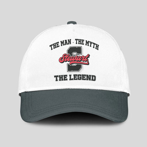 The Man The Myth The Legend Custom Initial Letter And Name Cap STEWART 13K1 C38PF