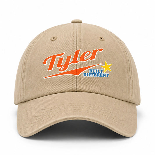 Your Name Built Different Logo Washed Cap TYLER 13K1 C56PF