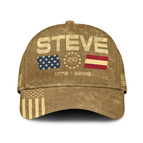 STEVE 13K1-C14PF 250th Anniversary Patriotic Baseball Cap 1776–2026