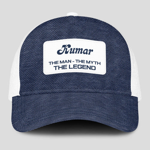 The Man The Myth The Legend Blue Denim Mesh Cap KUMAR 13K1 C194PF