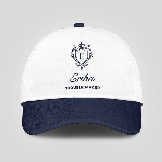 Trouble Maker Funny Blue And White Cap ERIKA 13K1 C152PF