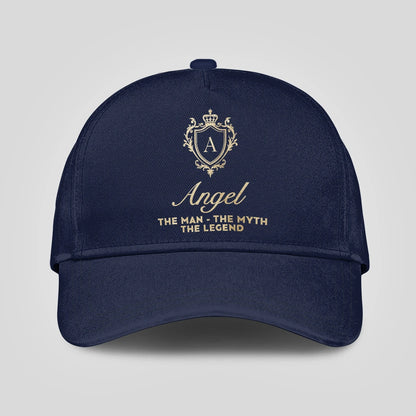 The Man The Myth The Legend Golden Navy Cap ANGEL 13K1 C138PF