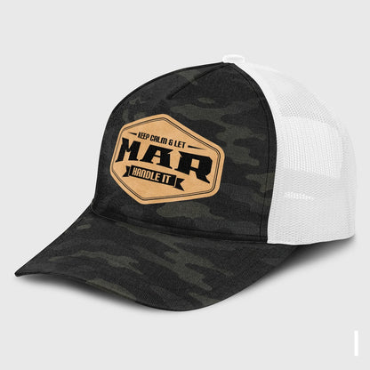 Keep Calm & Let Your Name Handle It Dark Camo Mesh Cap MAR 13K1 C195PF
