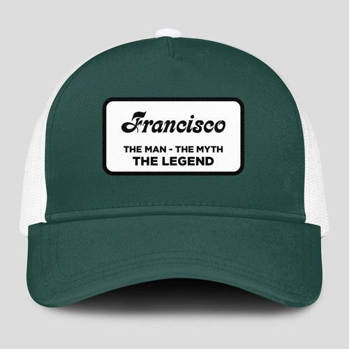 The Man The Myth The Legend Green And White Mesh Cap FRANCISCO 13K1 C198PF