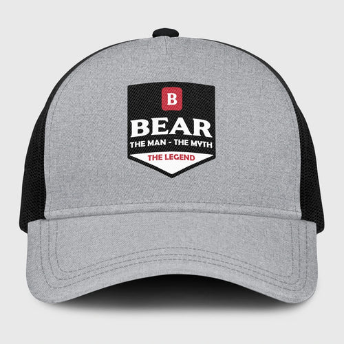 The Man The Myth The Legend Gray Mesh Cap BEAR 13K1 C189PF