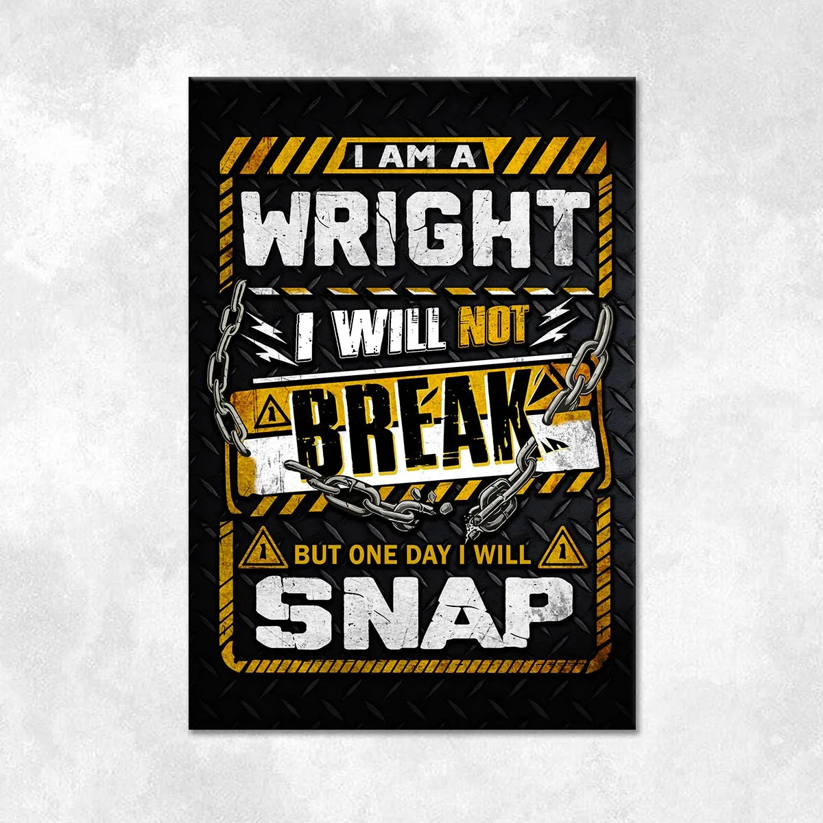 WRIGHT Motivational Rug – Black & Yellow Quote Carpet for Living Room 13K1-AR1