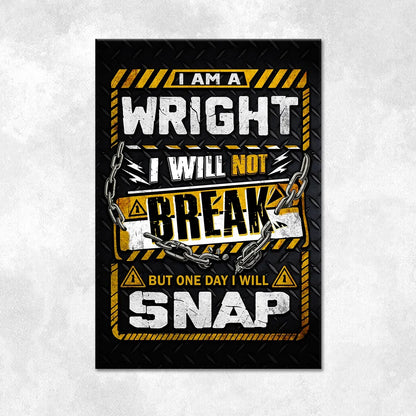 WRIGHT Motivational Rug – Black & Yellow Quote Carpet for Living Room 13K1-AR1