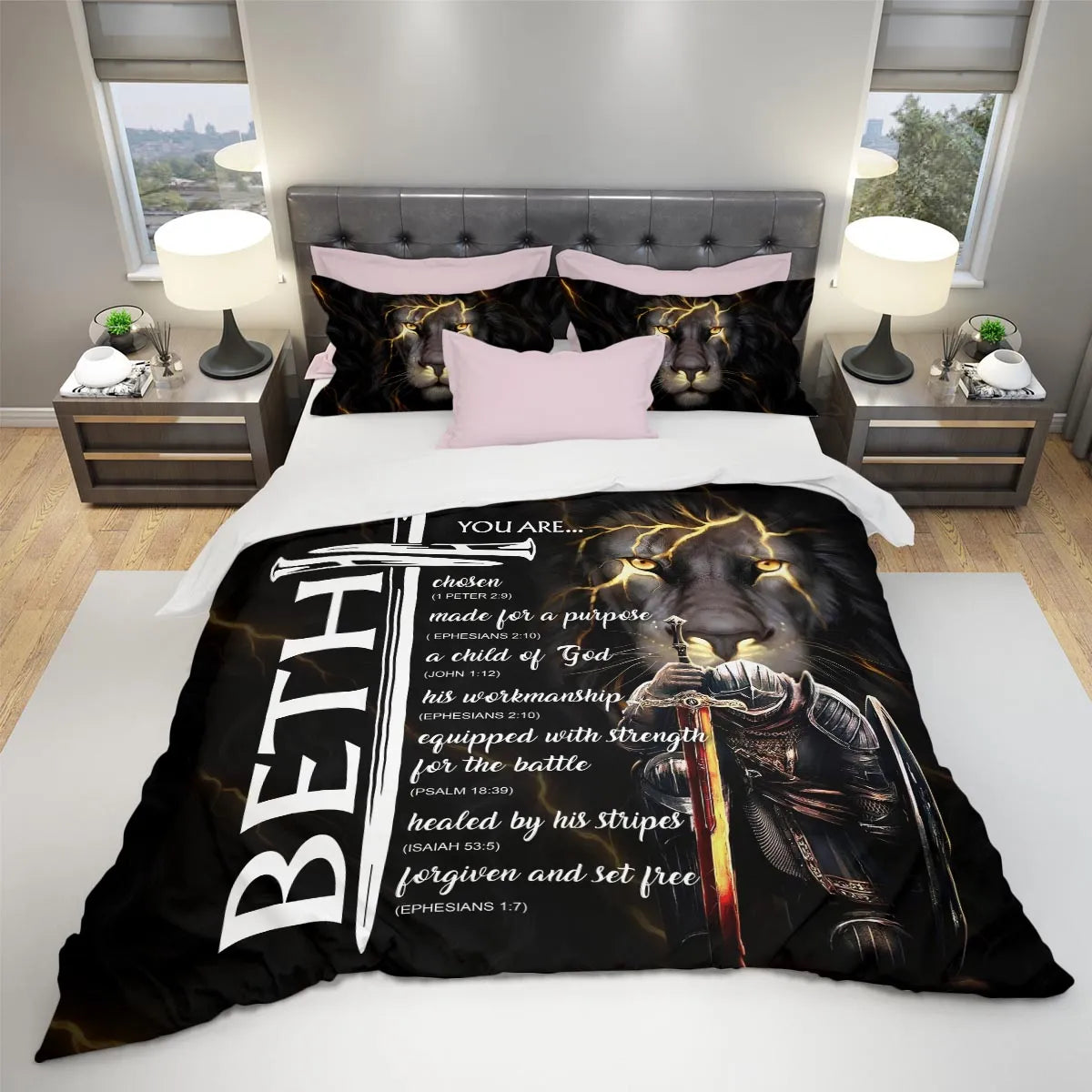 BETH Limited Edition Personalized Bedding Set 13K1-BS1
