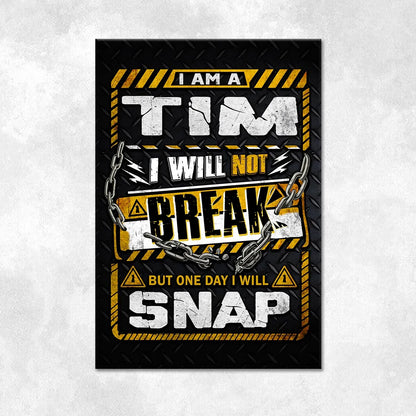 TIM Motivational Rug – Black & Yellow Quote Carpet for Living Room 13K1-AR1