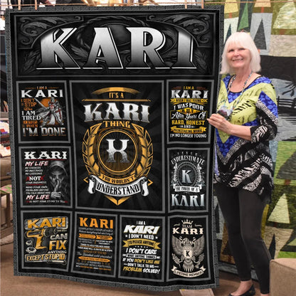KARI Personalized Blanket | Custom Name Cozy Throw Gift 13K3-BK2