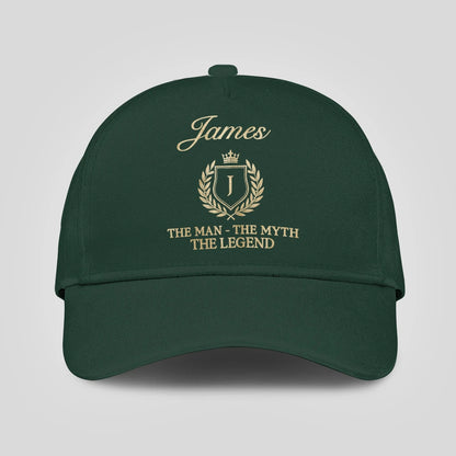 The Man The Myth The Legend Crest Forest Green Cap JAMES 13K1 C159PF