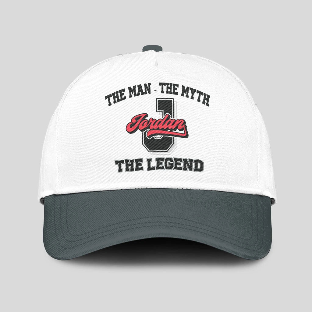 The Man The Myth The Legend Custom Initial Letter And Name Cap JORDAN 13K1 C38PF