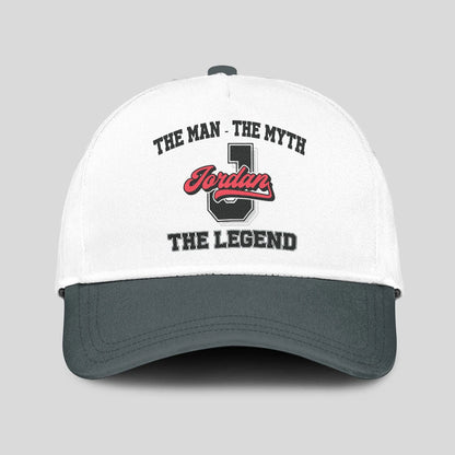 The Man The Myth The Legend Custom Initial Letter And Name Cap JORDAN 13K1 C38PF
