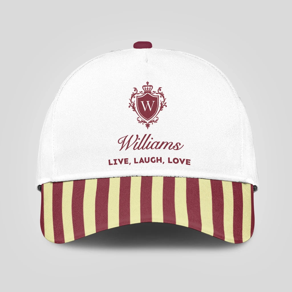 Live Laugh Love Burgundy And Yellow Cap WILLIAMS 13K1 C120PF