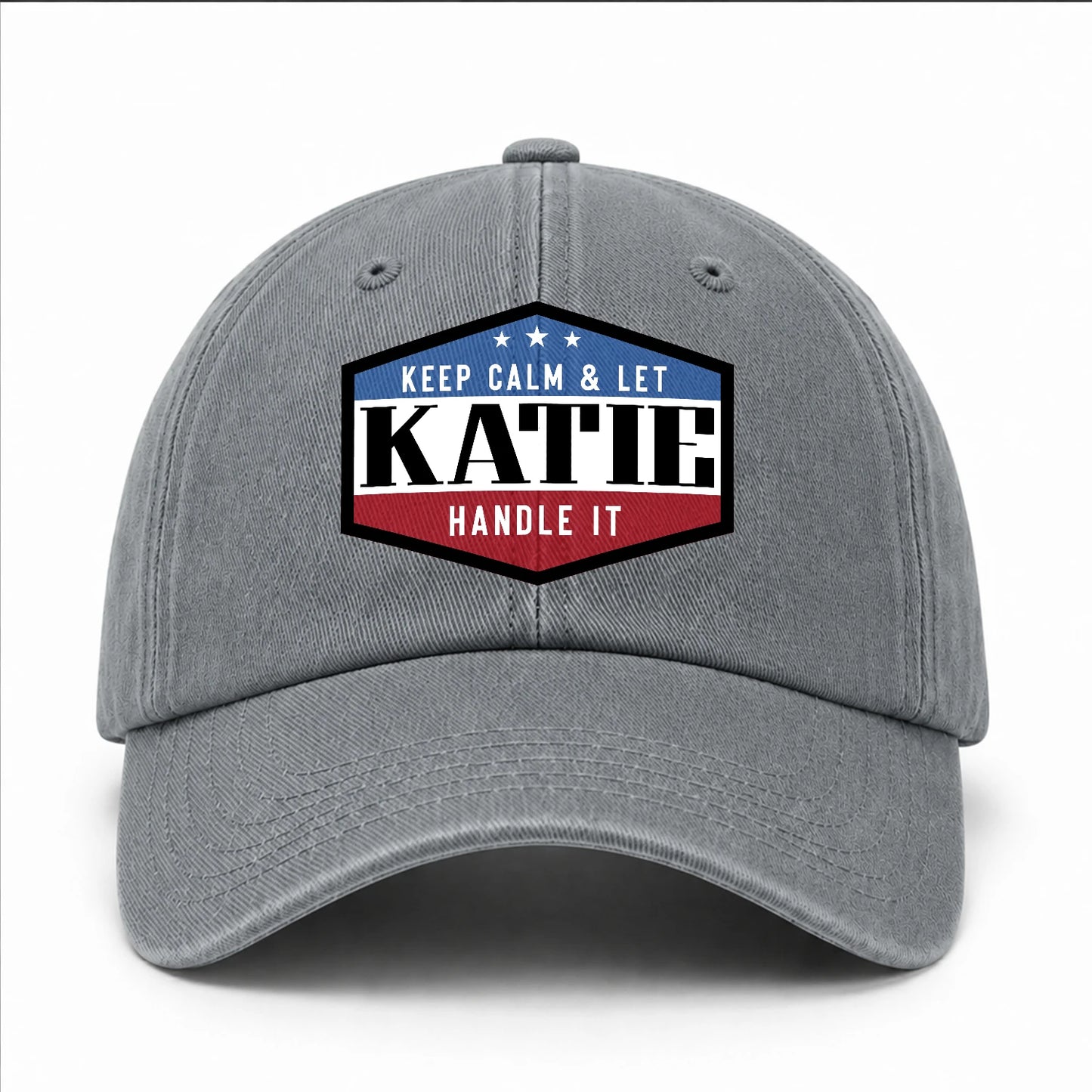 Keep Calm & Let Your Name Handle It Washed Cap KATIE 13K1 C87PF