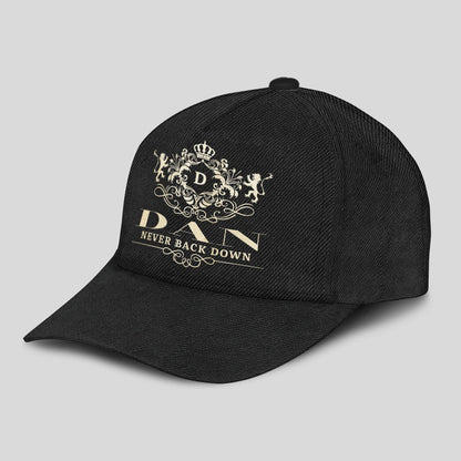 Never Back Down Royal Style Black Cap DAN 13K1 C179PF