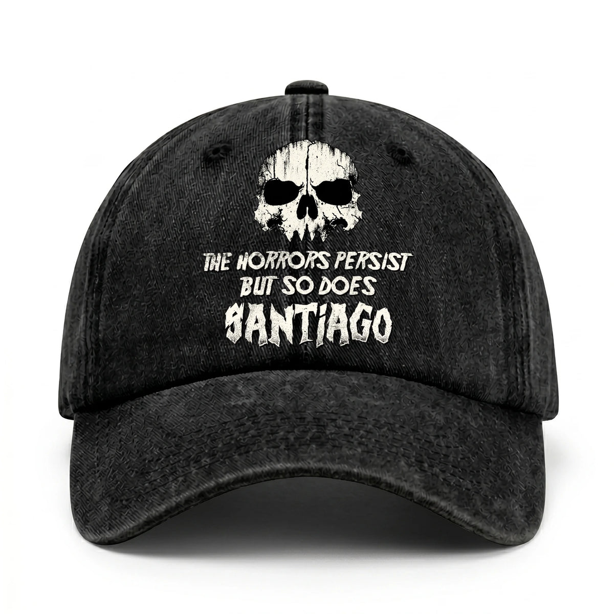 The Horrors Persist But So Does Your Name Cool Skull Washed Cap SANTIAGO 13K1 C134PF