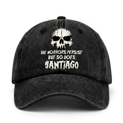 The Horrors Persist But So Does Your Name Cool Skull Washed Cap SANTIAGO 13K1 C134PF