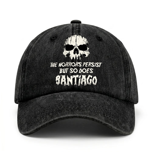 The Horrors Persist But So Does Your Name Cool Skull Washed Cap SANTIAGO 13K1 C134PF