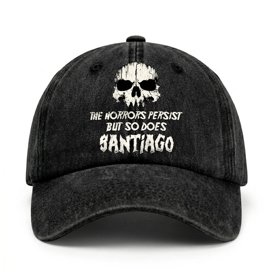 The Horrors Persist But So Does Your Name Cool Skull Washed Cap SANTIAGO 13K1 C134PF