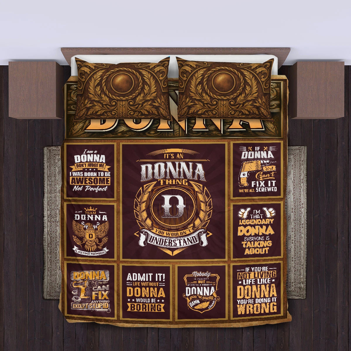 DONNA Limited Edition Personalized Bedding Set 13K1-BS3